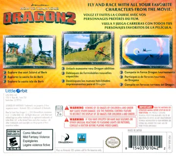 How to Train Your Dragon 2 (USA) box cover back